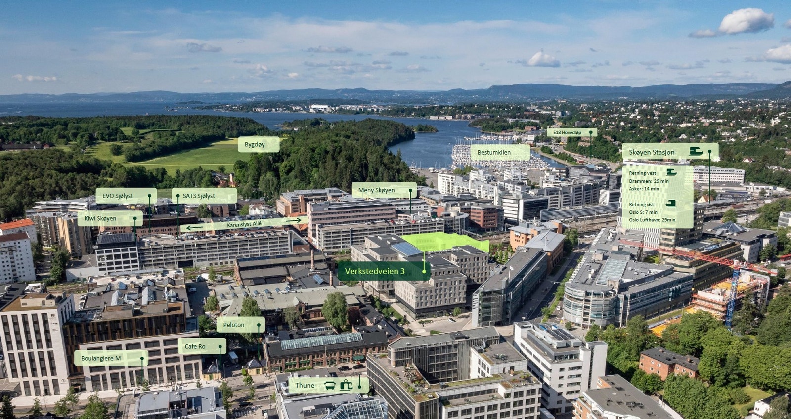 Verkstedveien 3 har en meget sentral beliggenhet på Skøyen Galleribilde