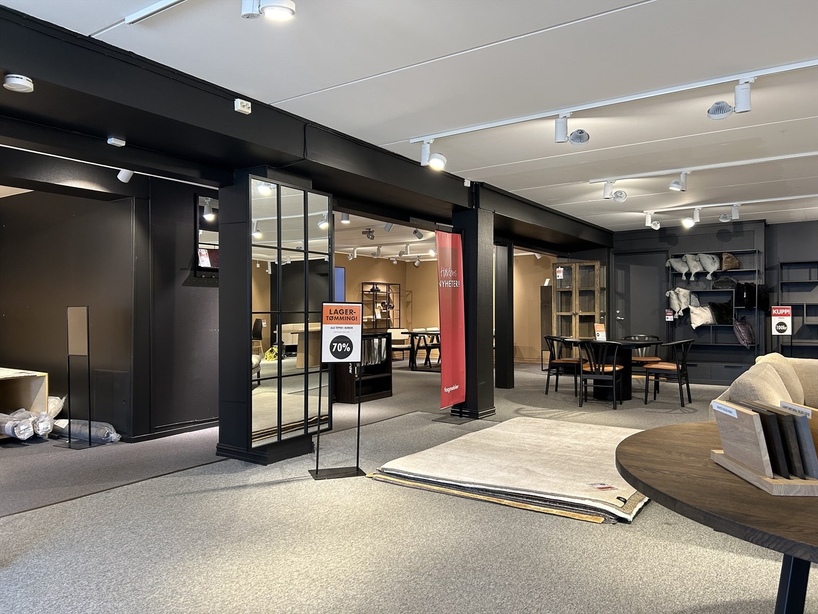 Lokalene varmes opp av nylig installerte varmepumper. Galleribilde