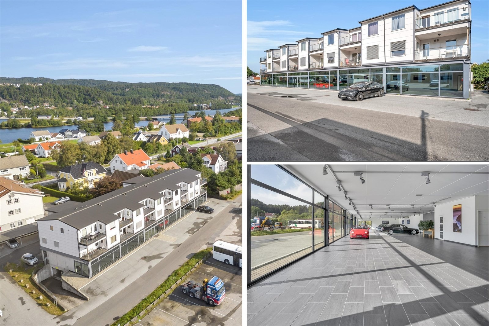 Øksa 8: Seksjon nr. 8, som utgjør utstillingslokale i 1. etasje og seksjon nr. 1 som er parkering/lagerareal i underetasje Galleribilde