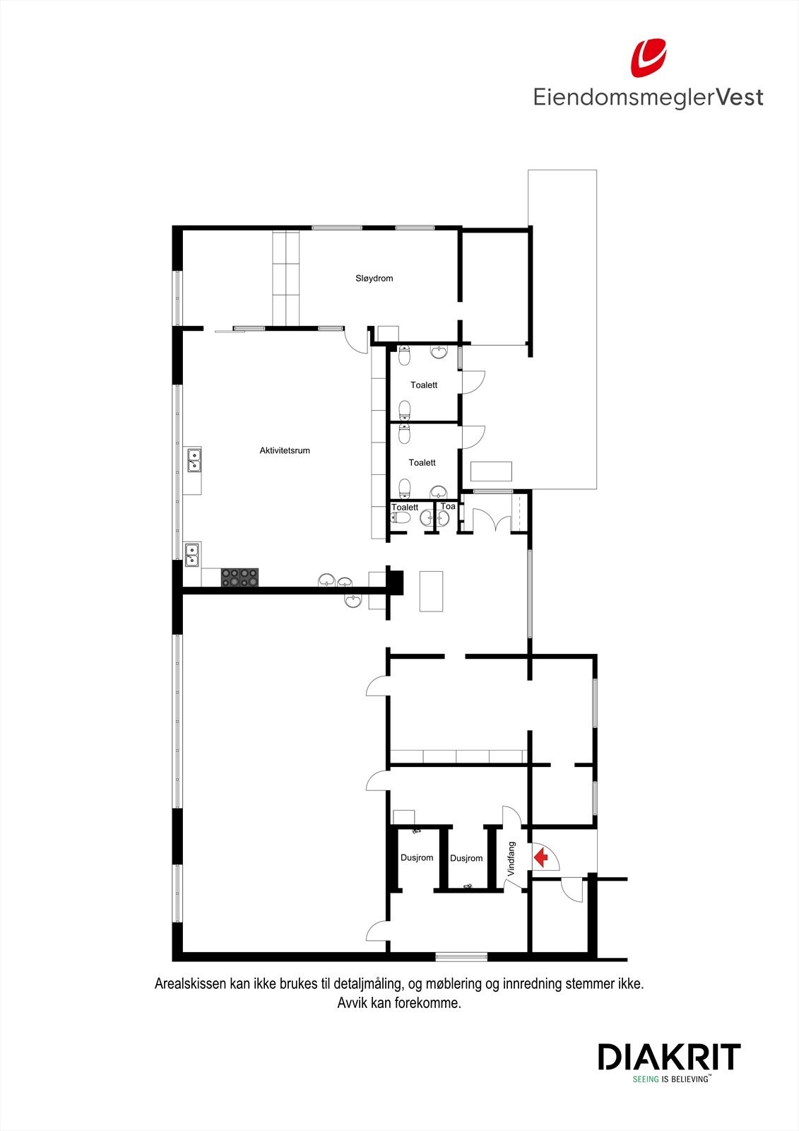 2D - Plantegning 1.etg. Galleribilde