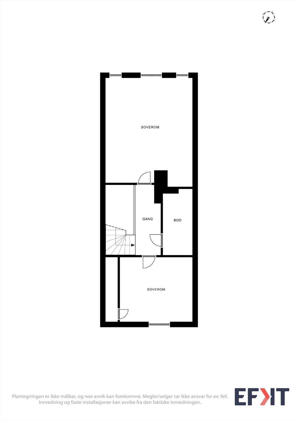 Planskisse loftsetasje våningshus Galleribilde