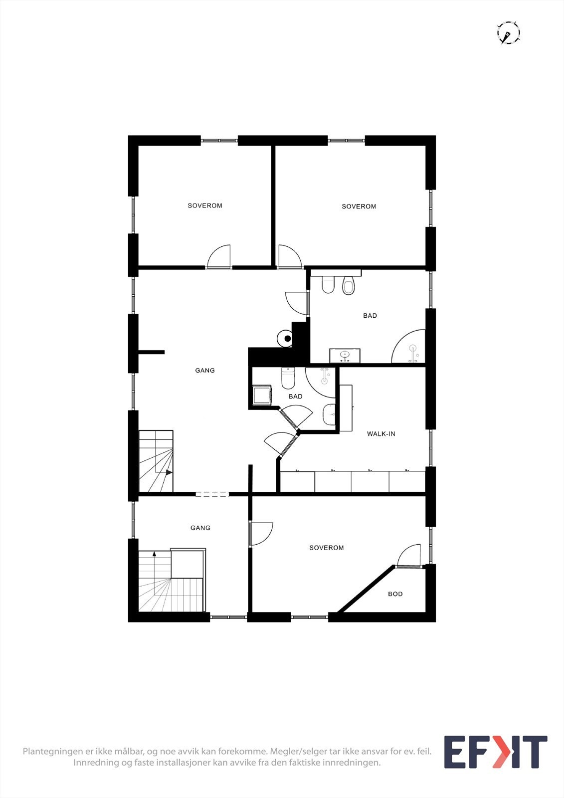Planskisse 2. etg våningshus Galleribilde