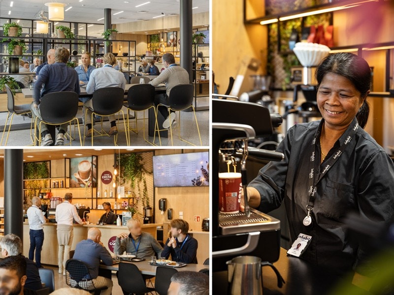 Sundtkvartalets kaffebar er et populært samlingspunkt for energipåfyll og uformelle møter Galleribilde