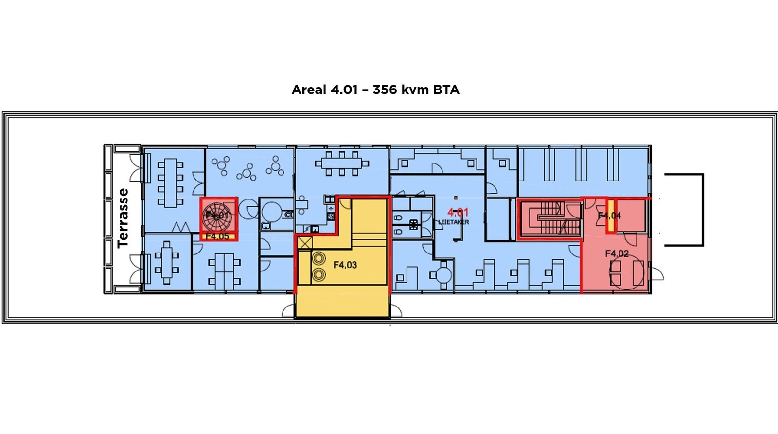 Lokaler på 356 kvm i 4. etg Galleribilde