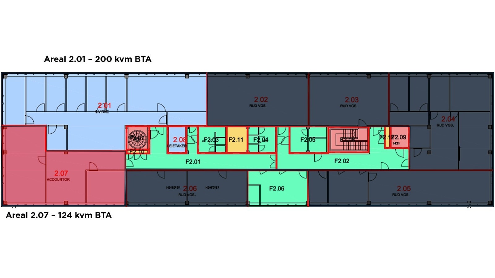 Lokaler på 124 kvm i 2. etg Galleribilde