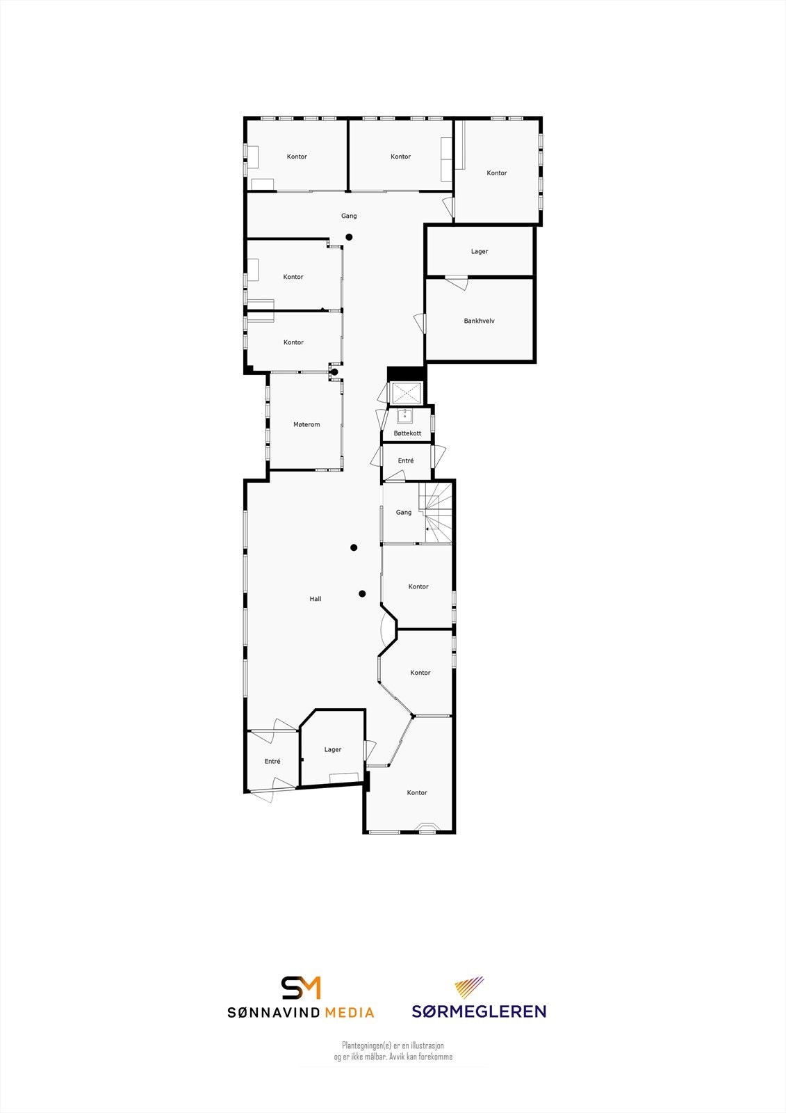 Plantegning 1. etg. Galleribilde