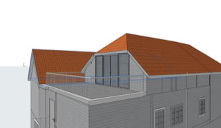 Illustrasjon bilde på tenkt terrasse Galleribilde