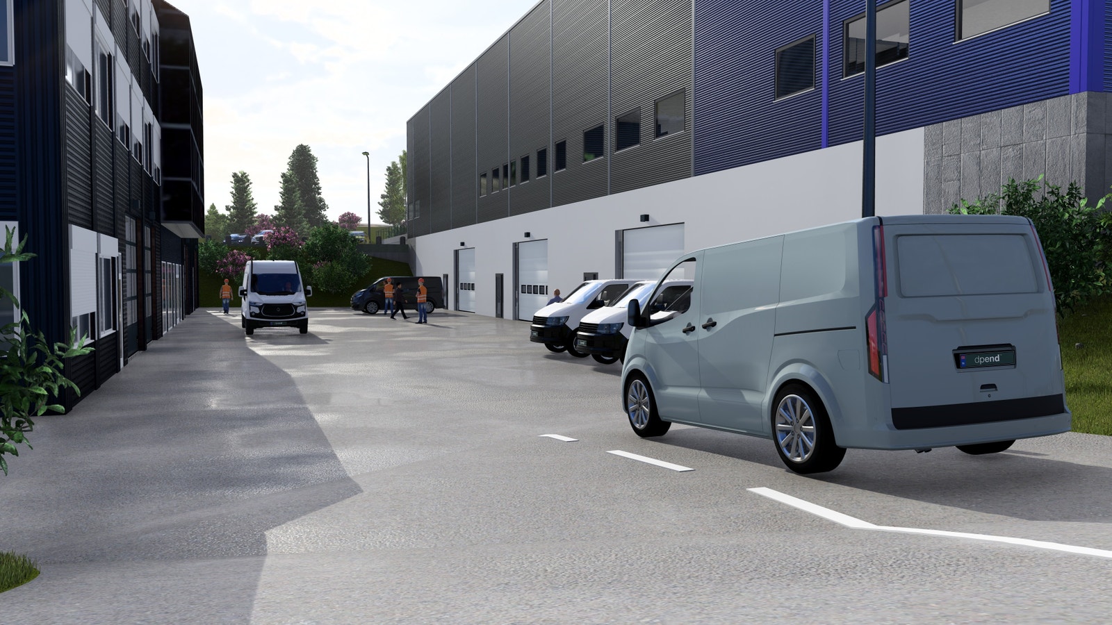 Asfaltert uteareal tilknyttet ledige arealer Galleribilde