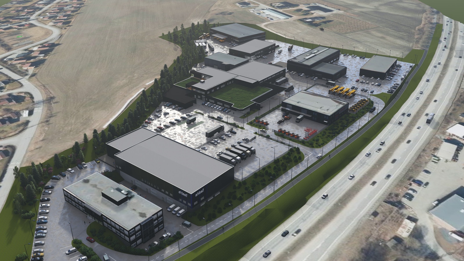 Næringsparken er under utvikling, med nybygg og rehabilitering / oppgradering av eksisterende bygg Galleribilde