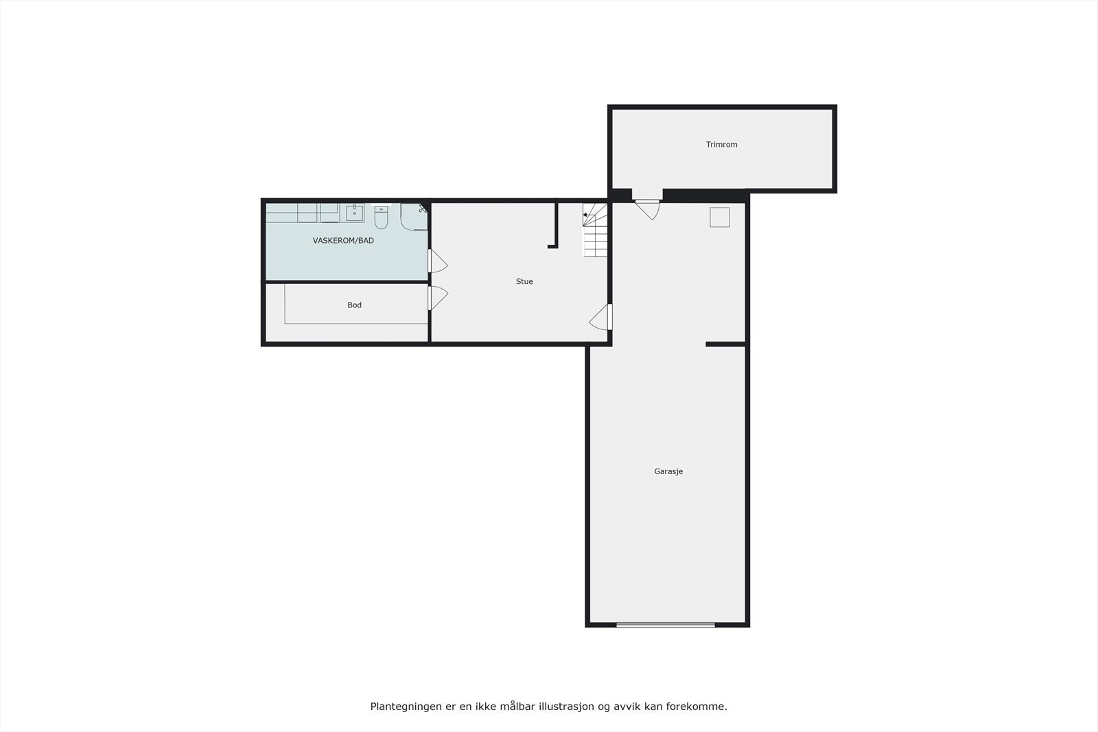 Plantegning, enebolig i kjeller Galleribilde