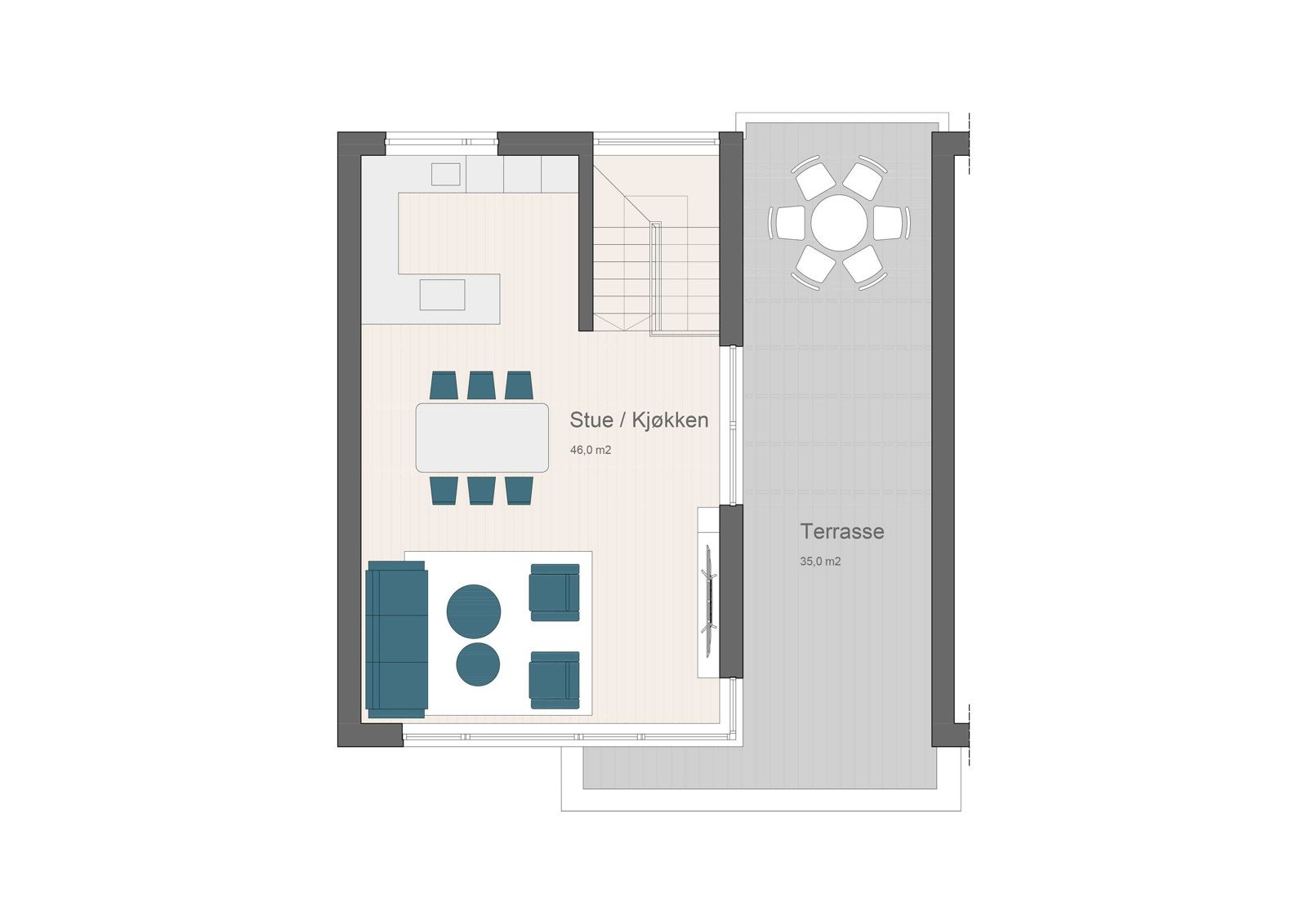 Salgstegning Plan 3 Galleribilde