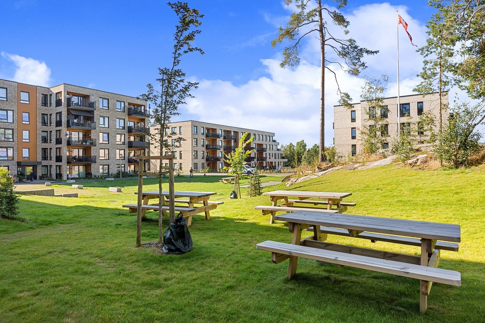 Du kan nyte store og flotte uteområder. Galleribilde