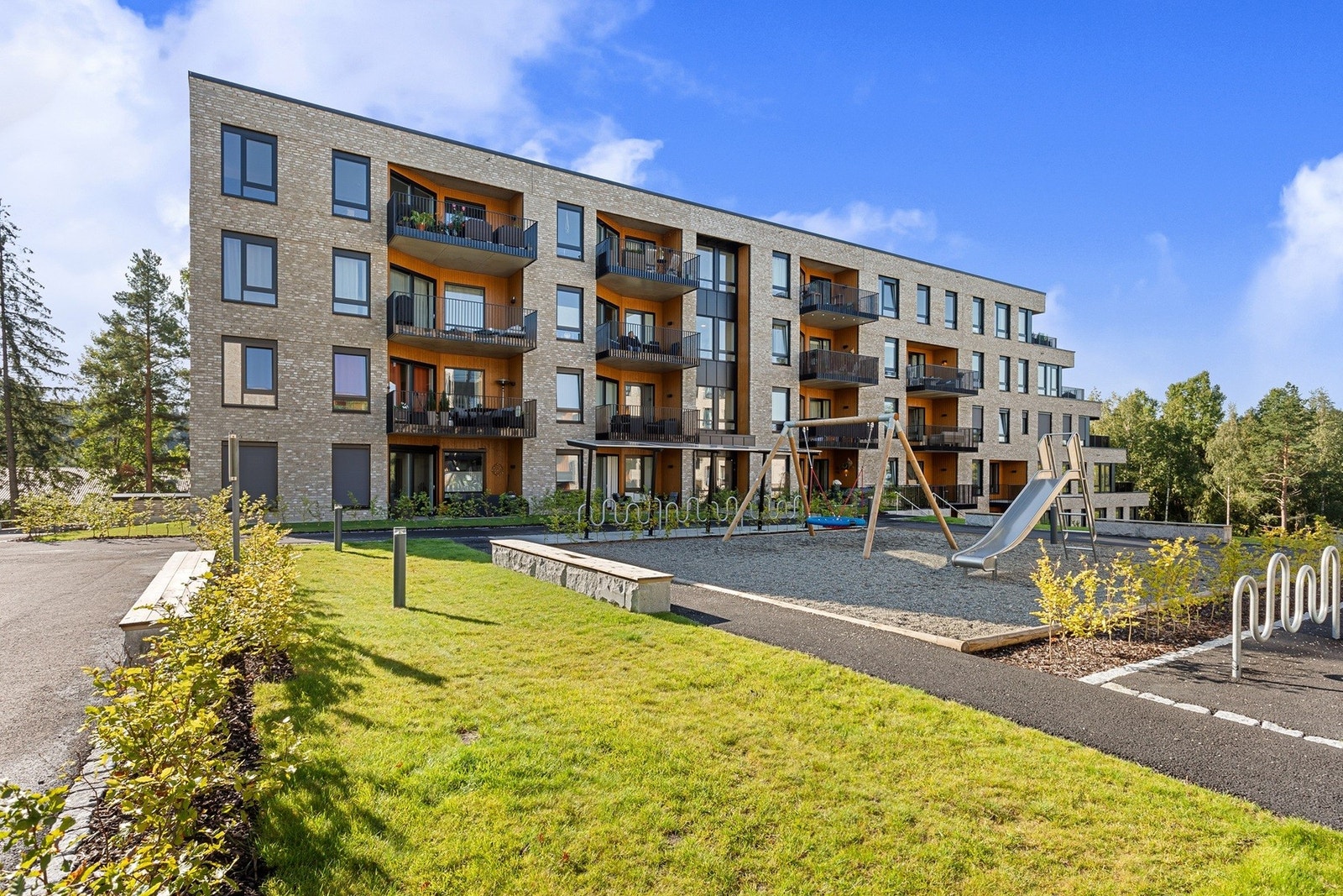 Hus A til E er ferdigstilt. Galleribilde