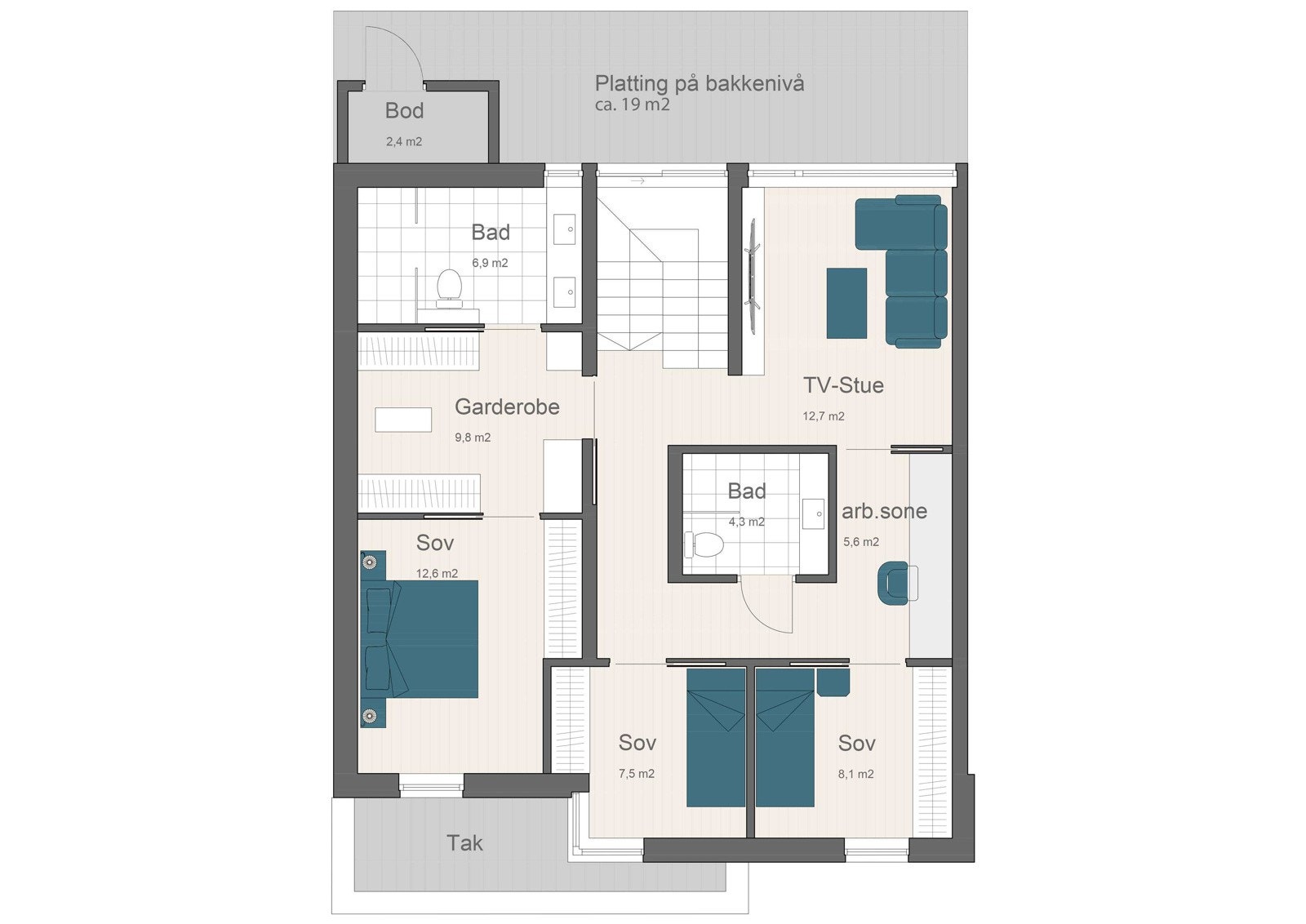Salgstegning Plan 2 Galleribilde