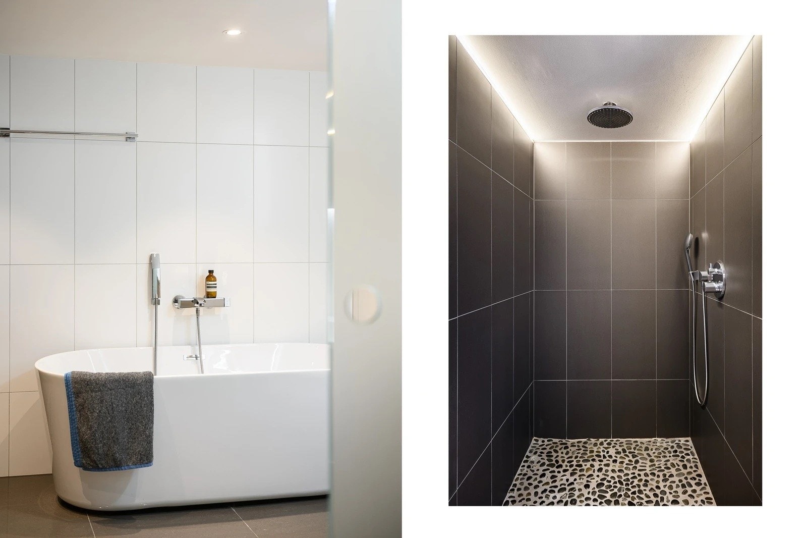 Fint badekar og luksuriøs dusjsone Galleribilde