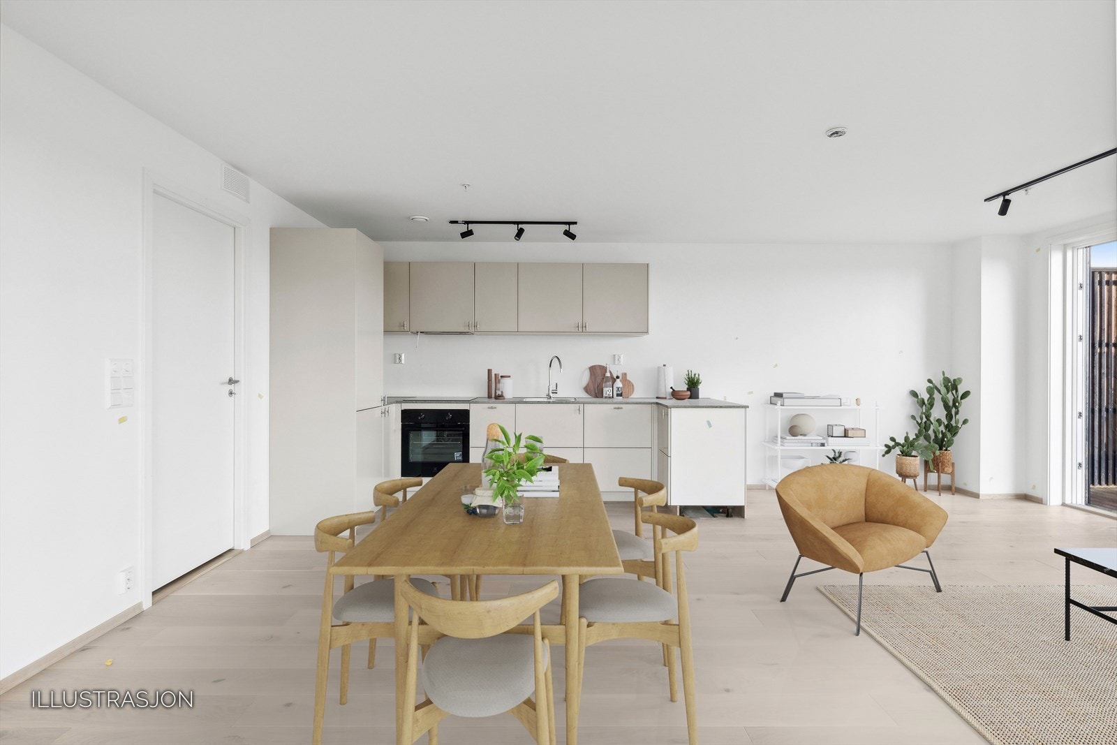 Drømmekjøkken med integrerte hvitevarer. Galleribilde