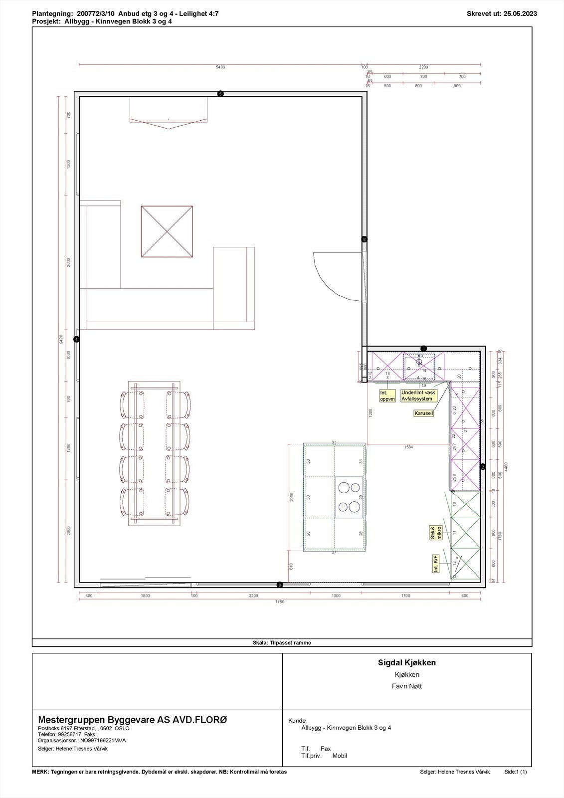 Planteikning 4etg leil type 5 Galleribilde