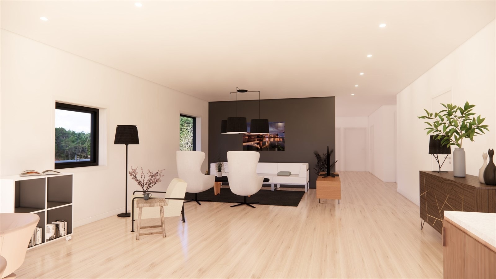 Interiørbilde frå leilegheitstype 5 (snr 93 og 97) Galleribilde