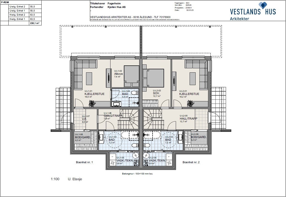 Planteikning - 1. etg Galleribilde