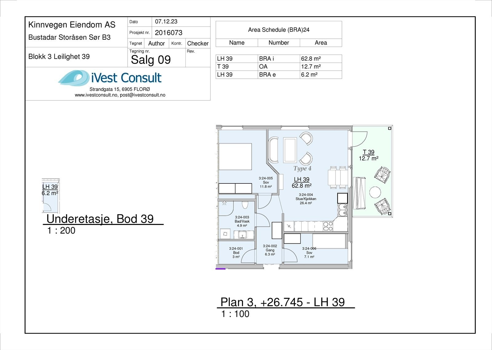 Planteikning snr 95 Galleribilde
