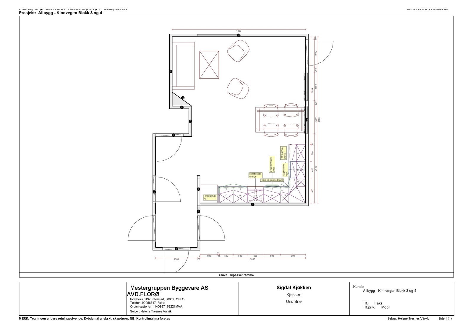 Planteikning 3 etg leil type 4 Galleribilde