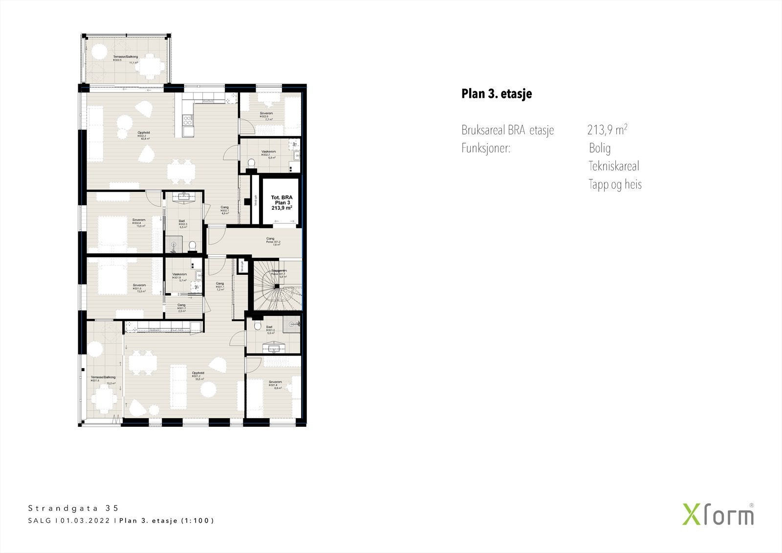 Plan 3. etg. Galleribilde