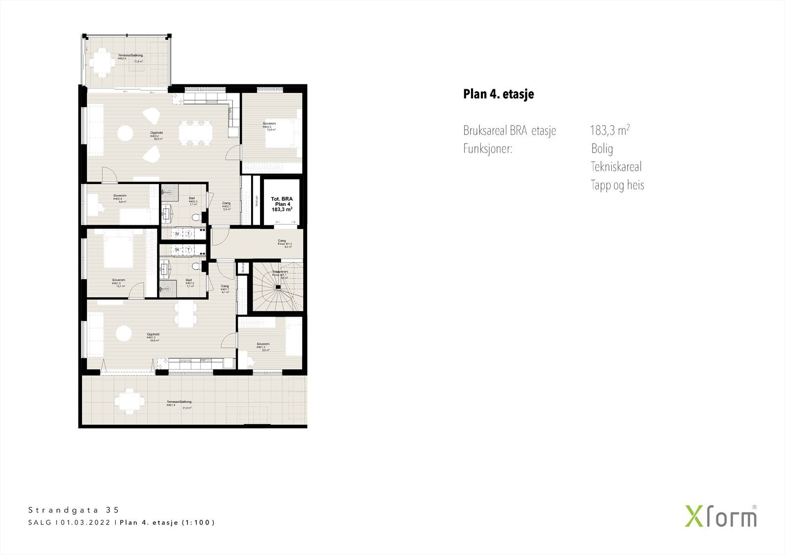 Plan 4. etg. Galleribilde