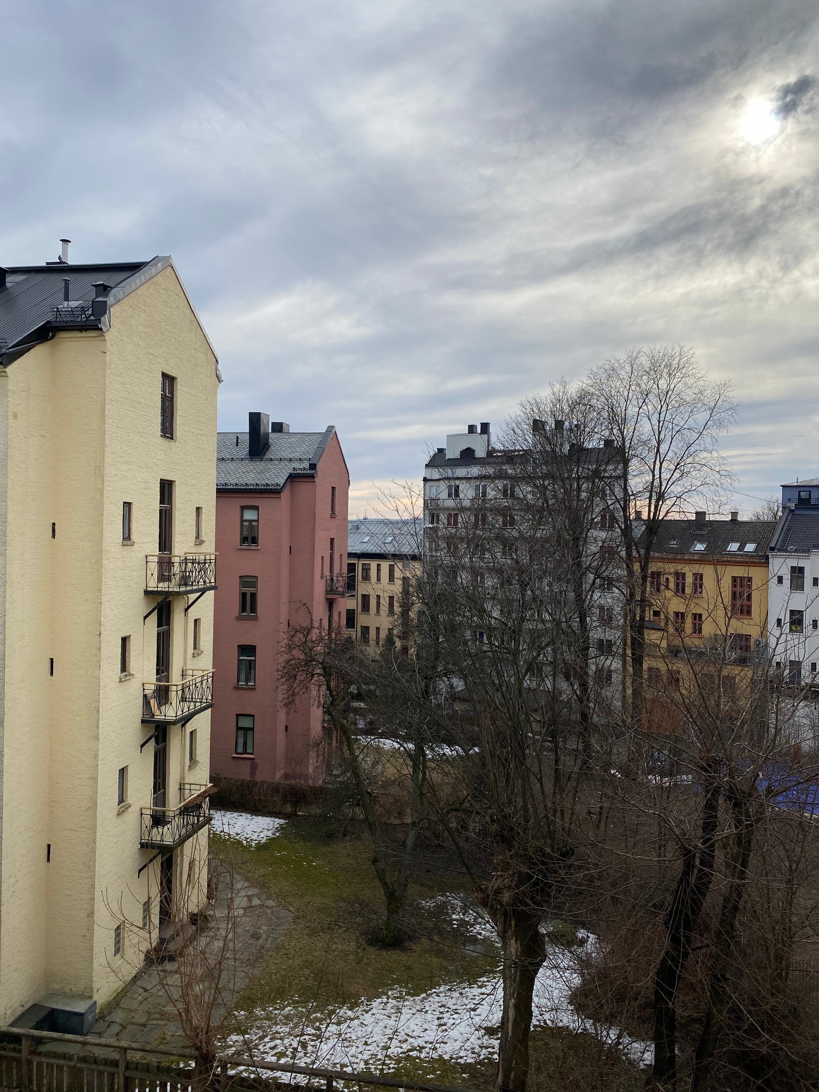 Utsikt fra kjøkken/stue ingen gjennboere Galleribilde