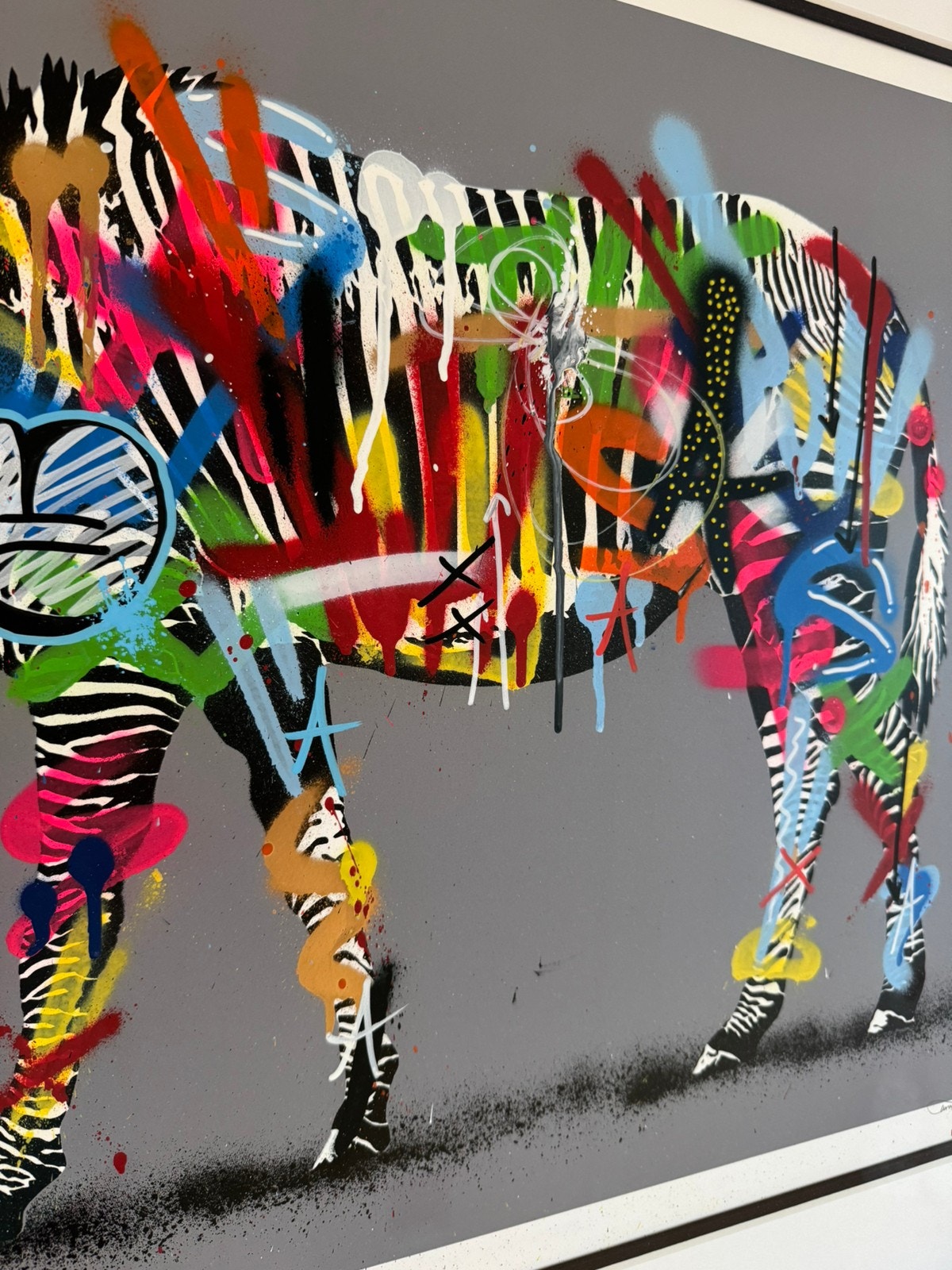 Martin Whatson - Zebra (håndsprayet) m/ spacere | FINN-torget