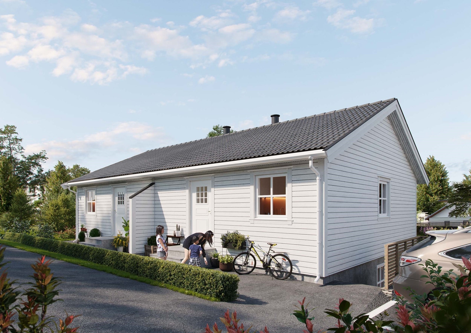 Illustrasjon av tomannsbolig Galleribilde