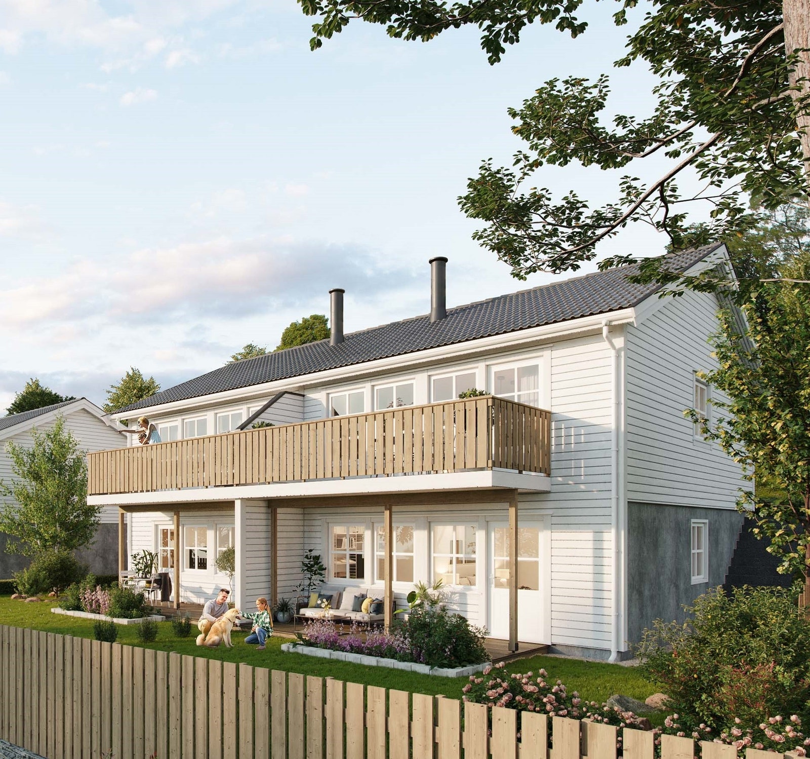 Illustrasjon av tomannsbolig Galleribilde