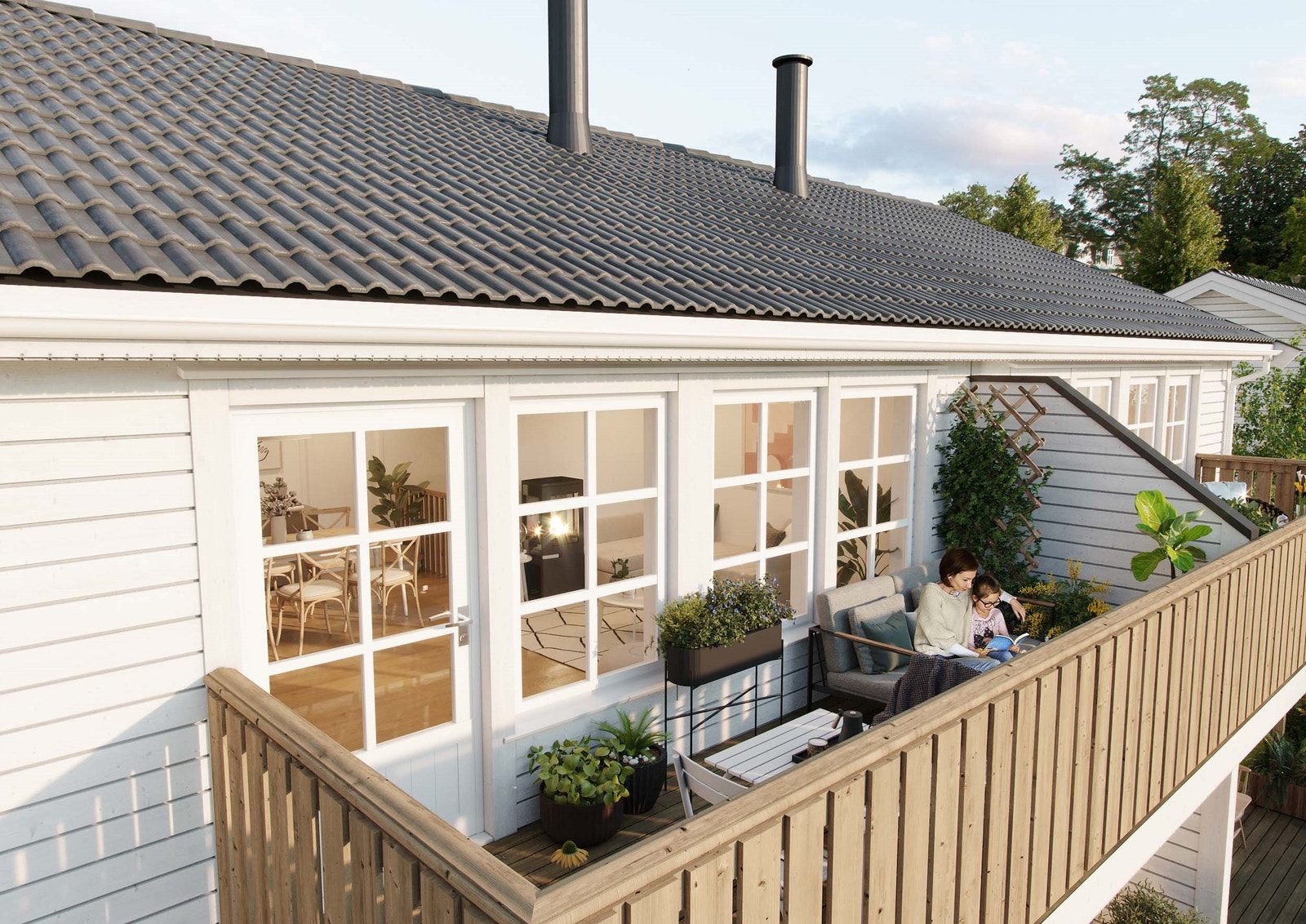 Illustrasjon av tomannsbolig Galleribilde