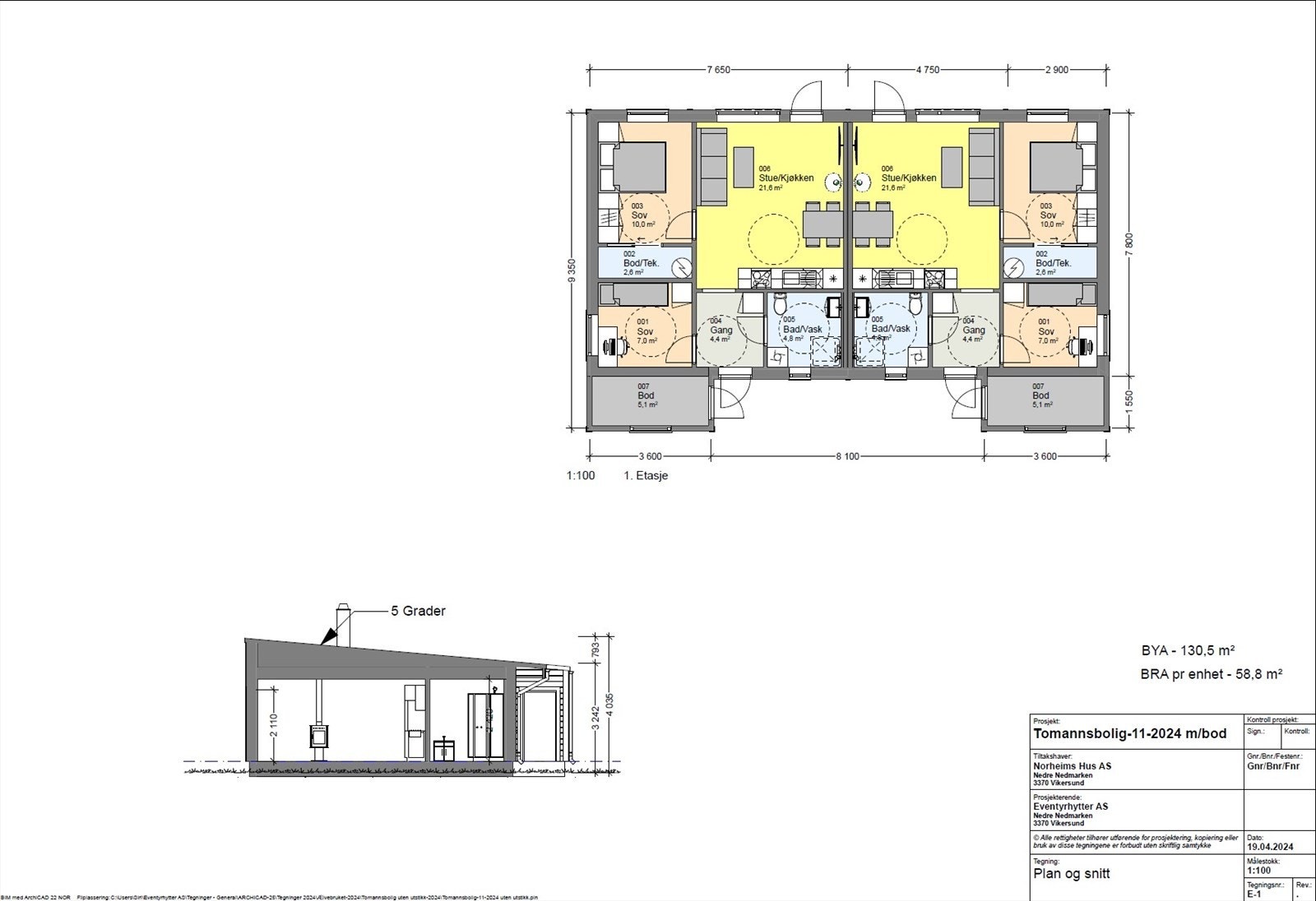 Plantegning Galleribilde