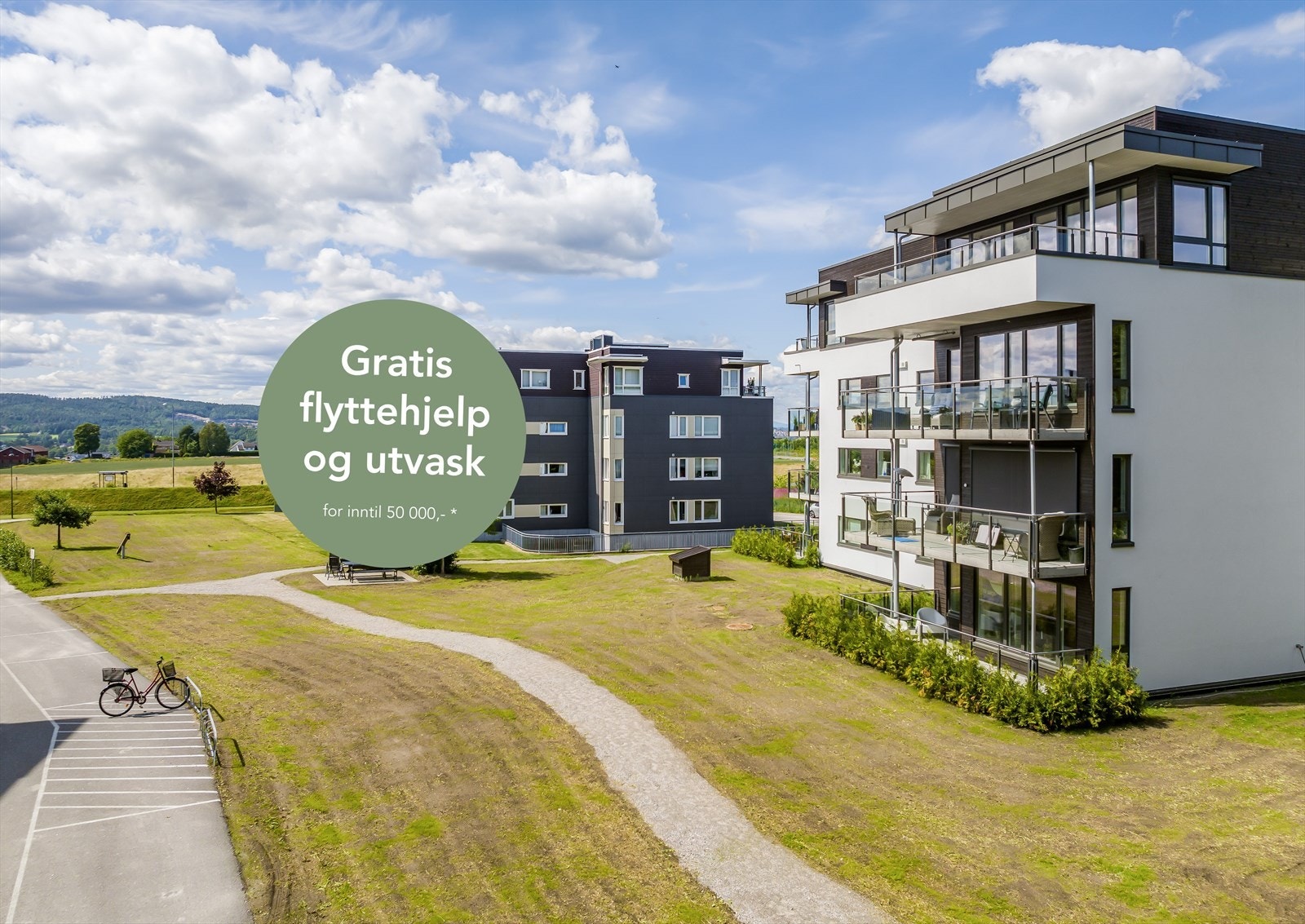 Flotte innflytningsklare leiligheter i grønne omgivelser på Buerflata. Galleribilde