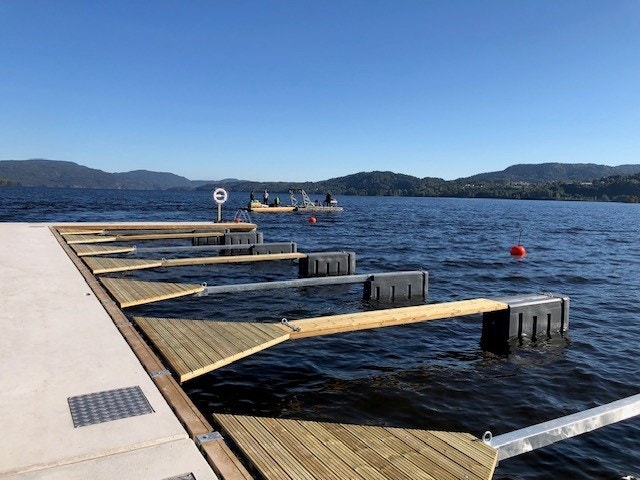 Bryggeanlegget er helt ferdig og levert av Telenryggen AS anlegget er godkjent med samsvarserklæring - Selgers bilde Galleribilde