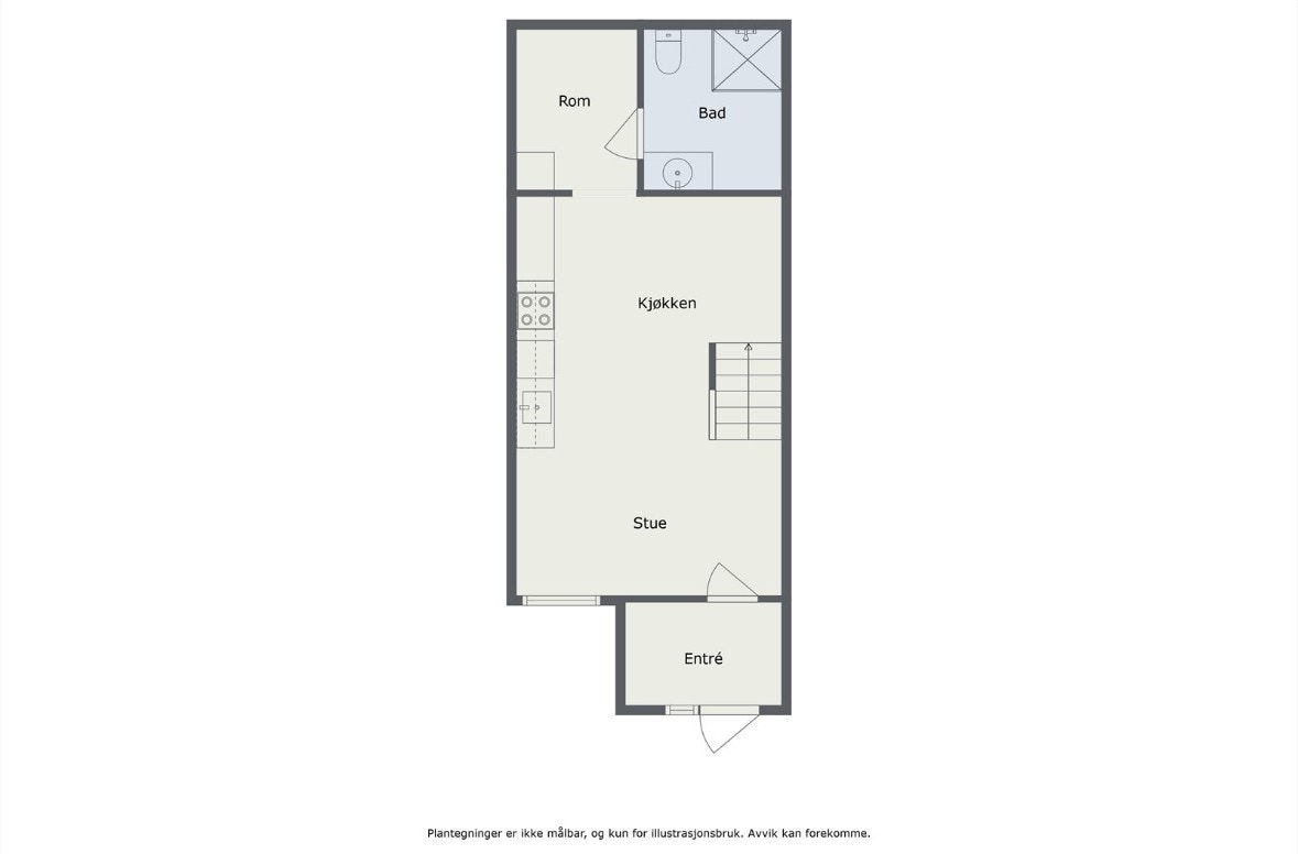 Plantegning 1. etasje Galleribilde