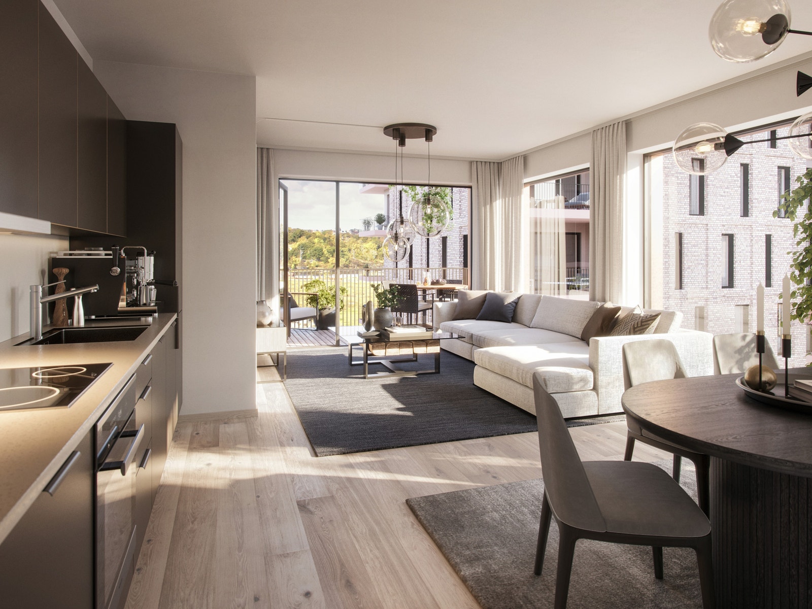 Illustrasjonen er fra tilsvarende leilighet i Blokk B Galleribilde