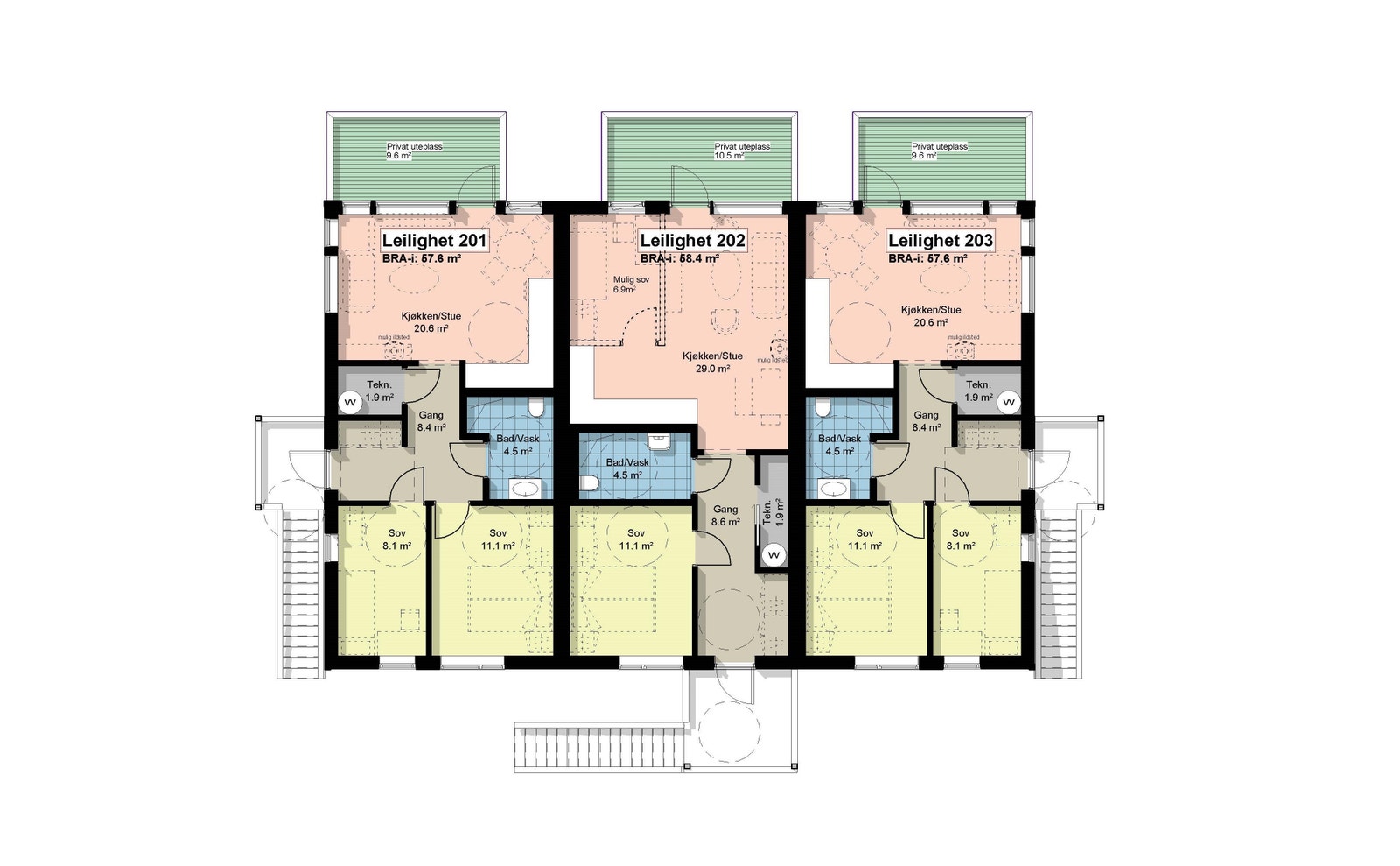 Plantegning 2. etg Galleribilde