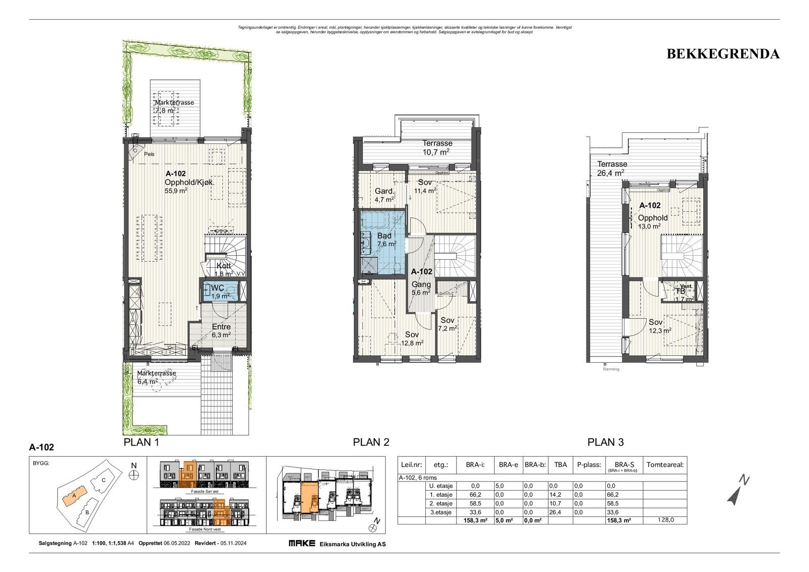 Plantegning A-102 Galleribilde