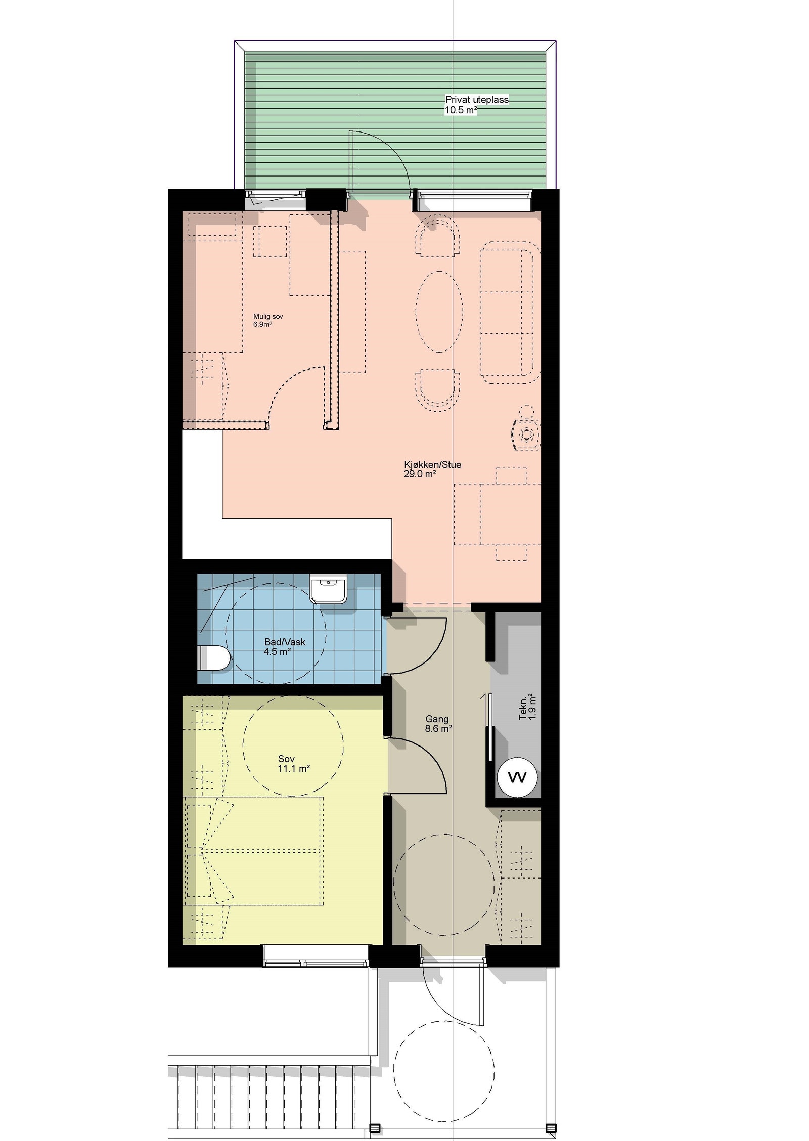 Plantegning leilighet 202 Galleribilde