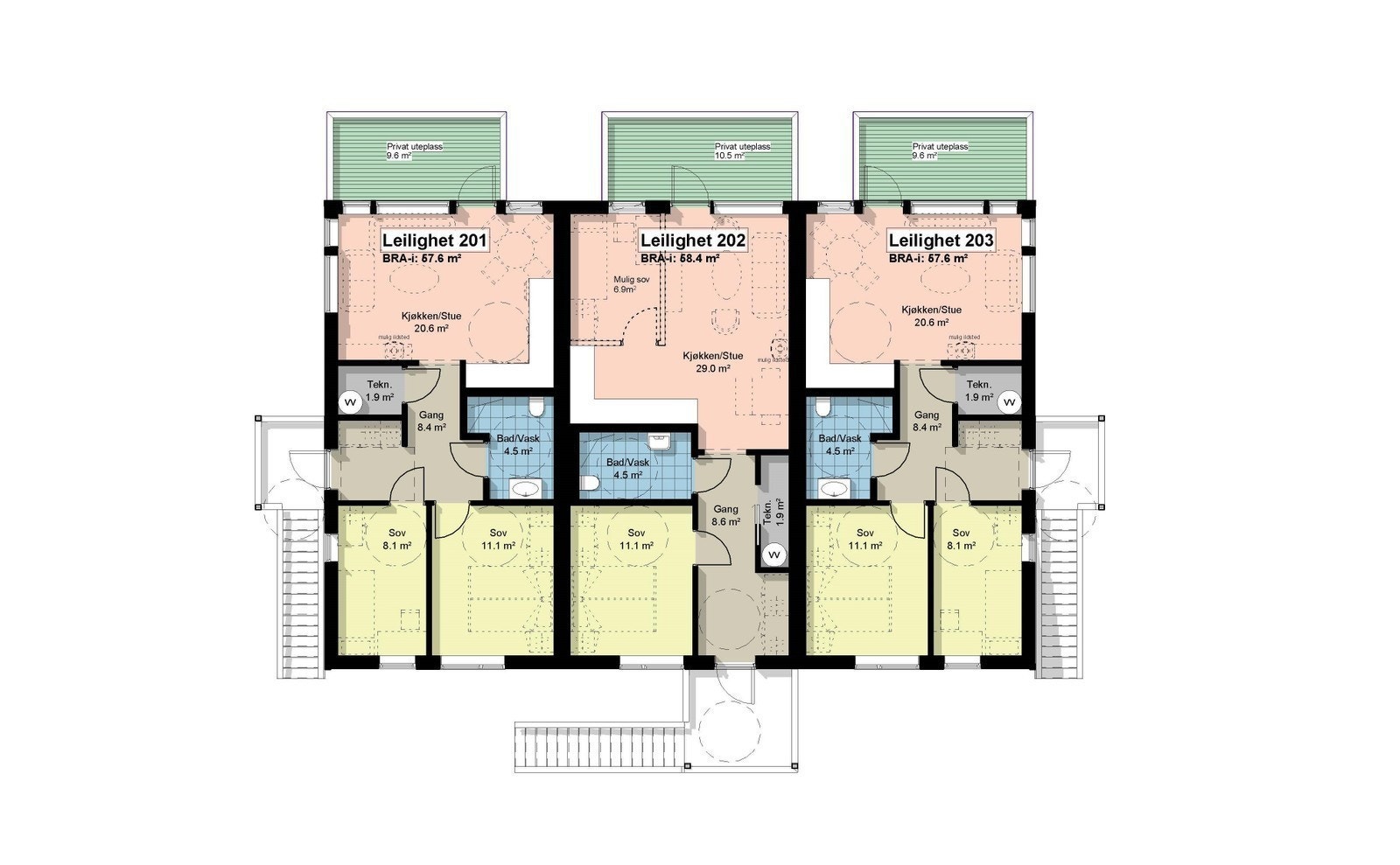 Plantegning 2. etg Galleribilde