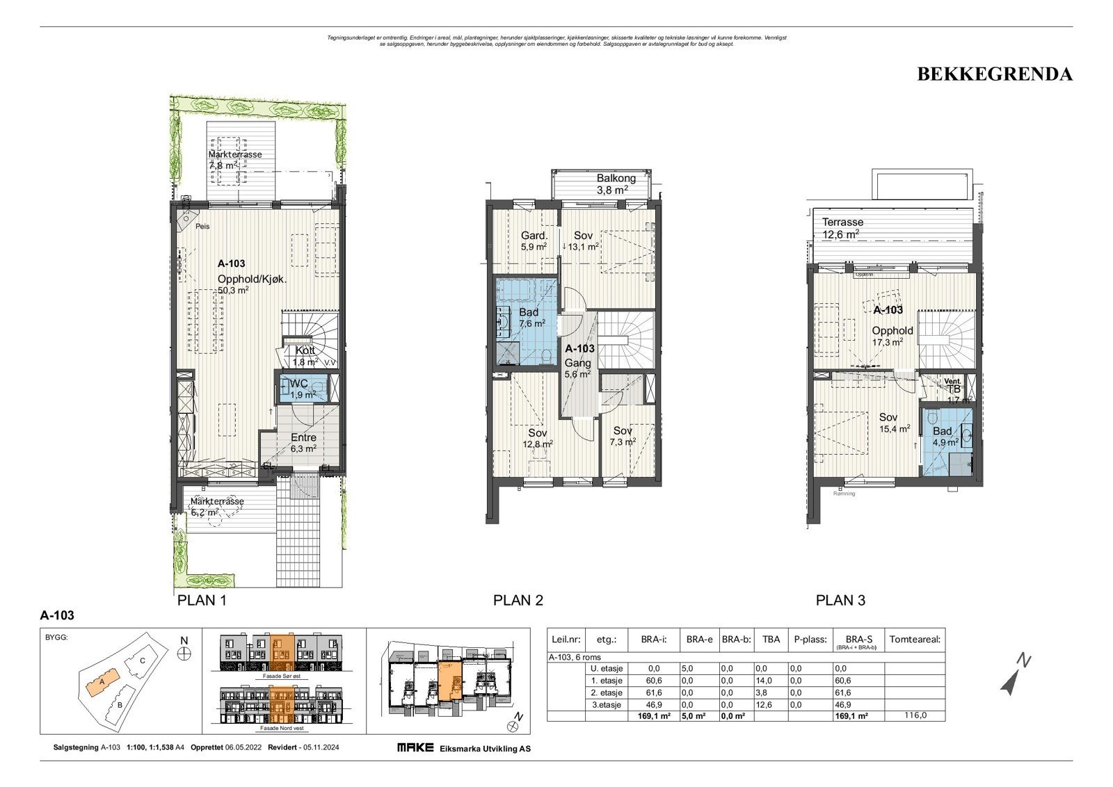 Plantegning A-103 Galleribilde