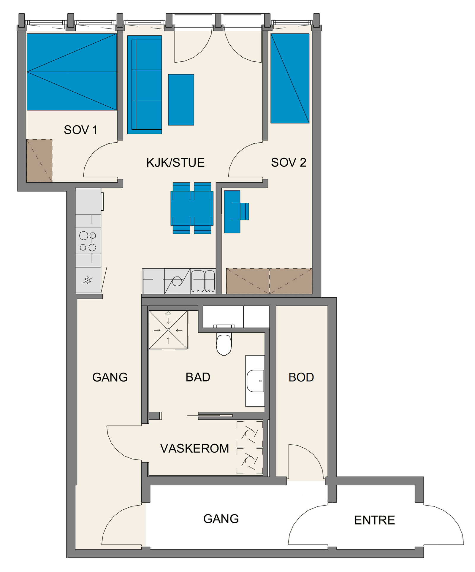 Plantegning Galleribilde