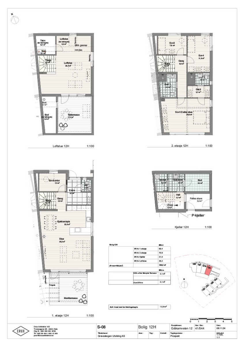 Plantegning 12H Galleribilde