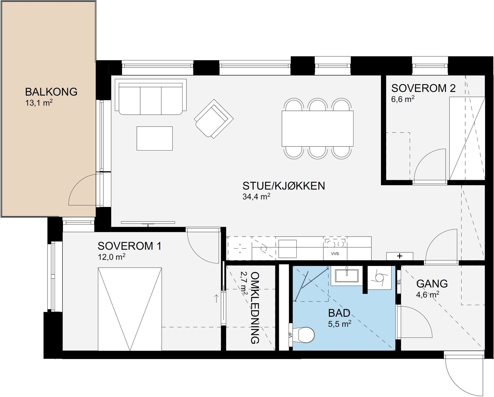 Spør gjerne om visning inn i leiligheten! Galleribilde