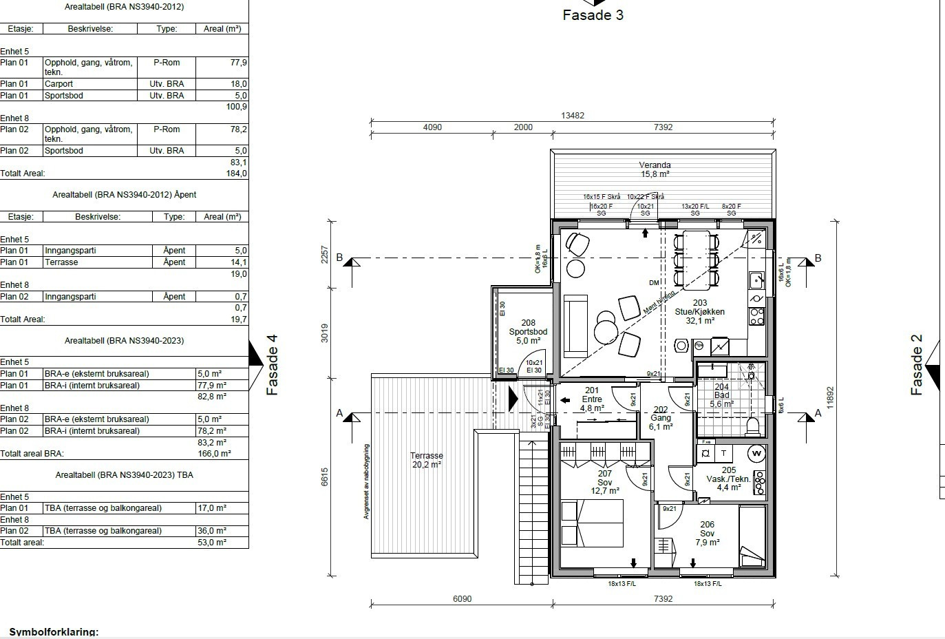 Tomannsbolig plan 2.