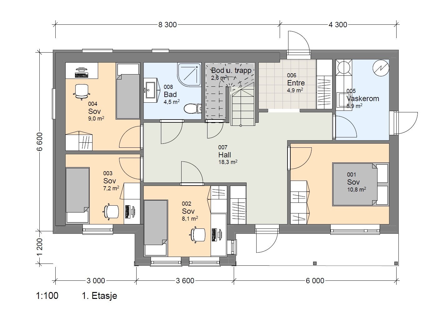 Plan 1. etg Galleribilde