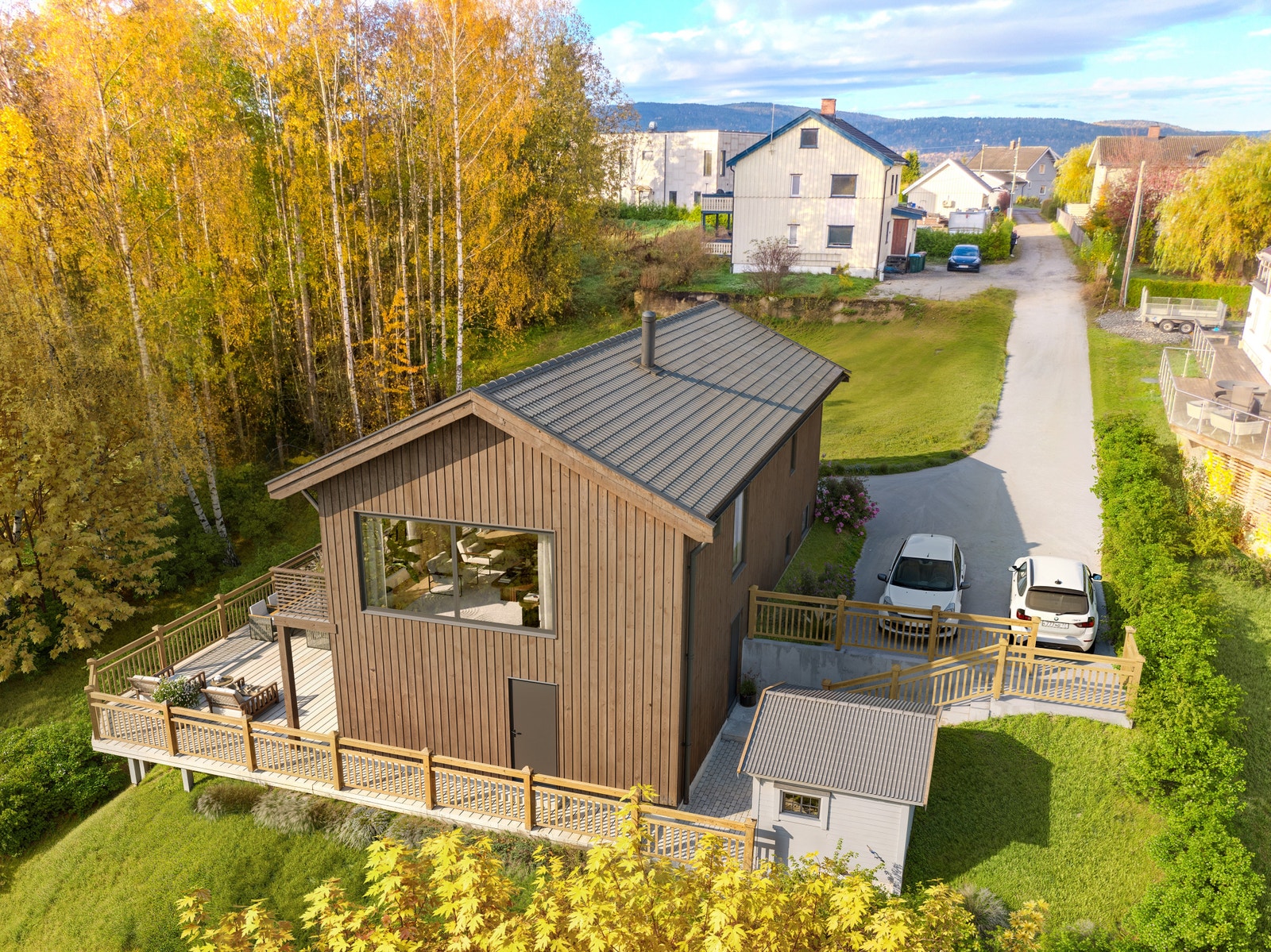 Huset vist på tomten Galleribilde