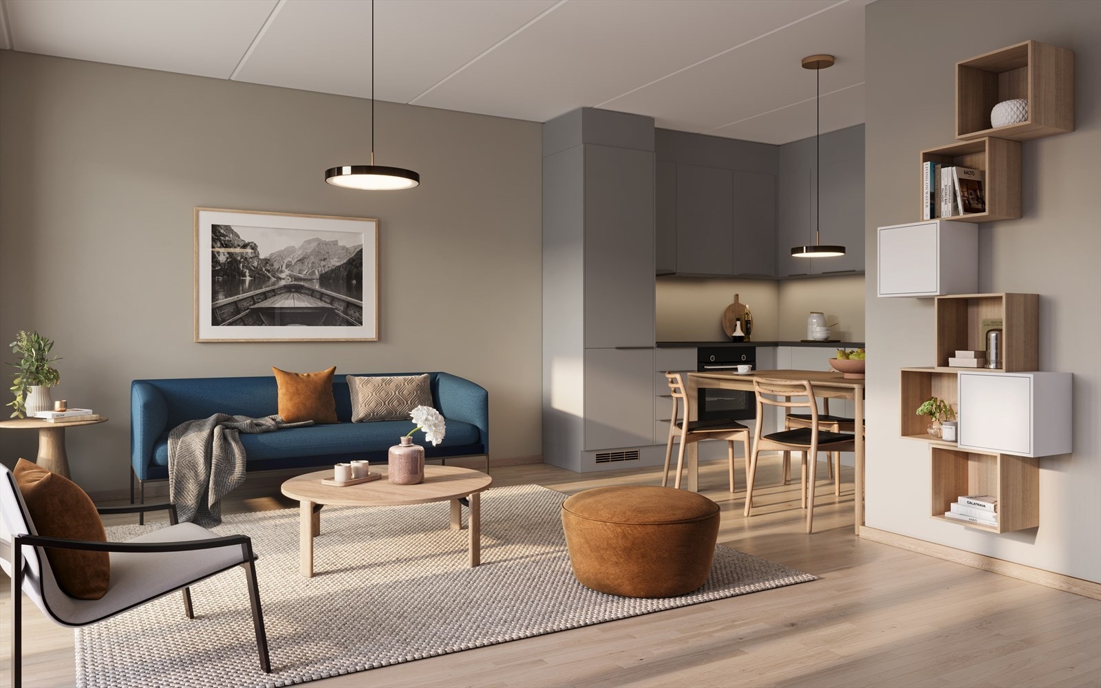 - Bildet er en illustrasjon for presentasjon av prosjektet og er ikke utarbeidet for denne leiligheten, avvik vil forekomme Galleribilde