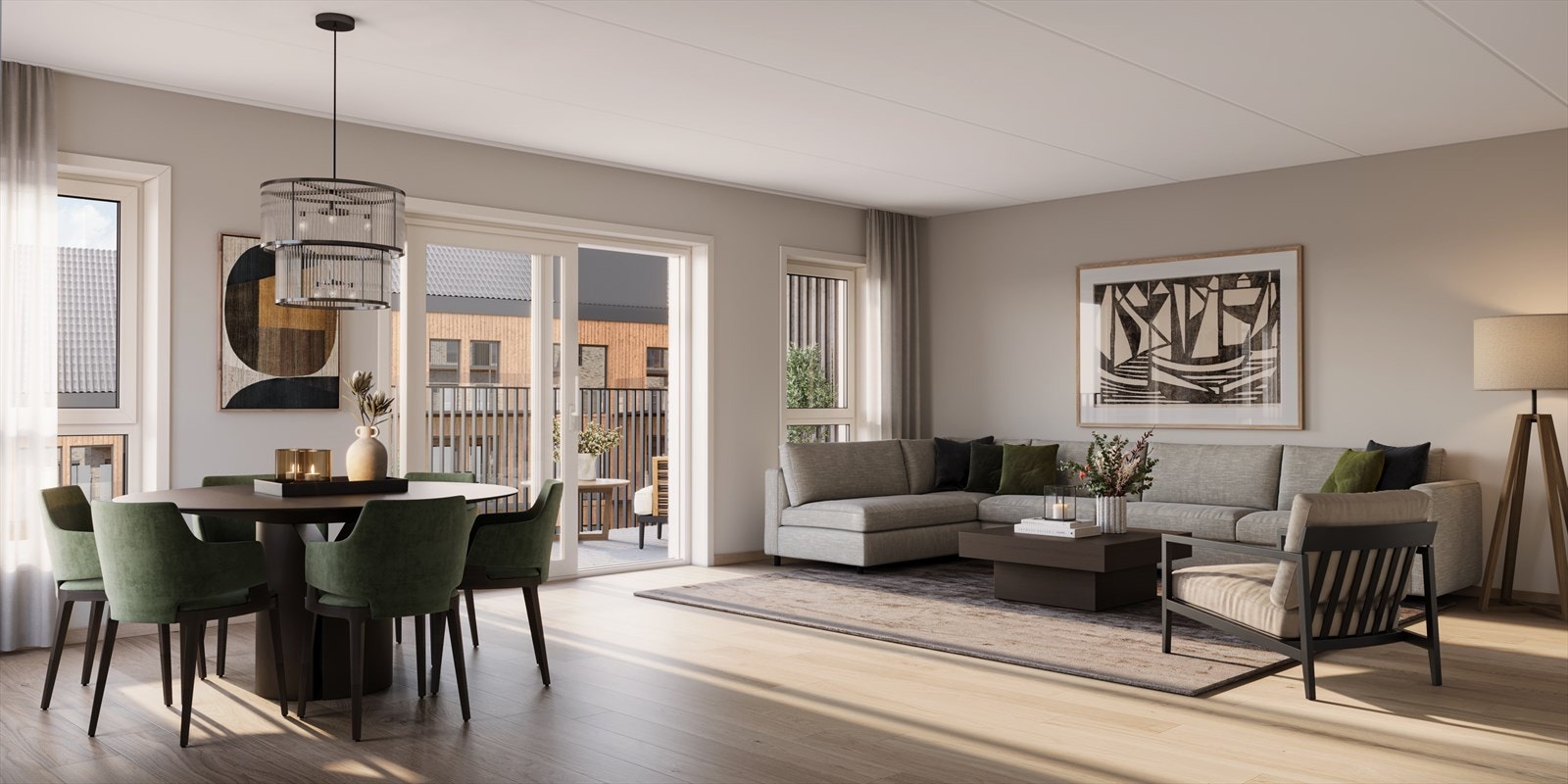 - Bildet er en illustrasjon for presentasjon av prosjektet og er ikke utarbeidet for denne leiligheten, avvik vil forekomme Galleribilde